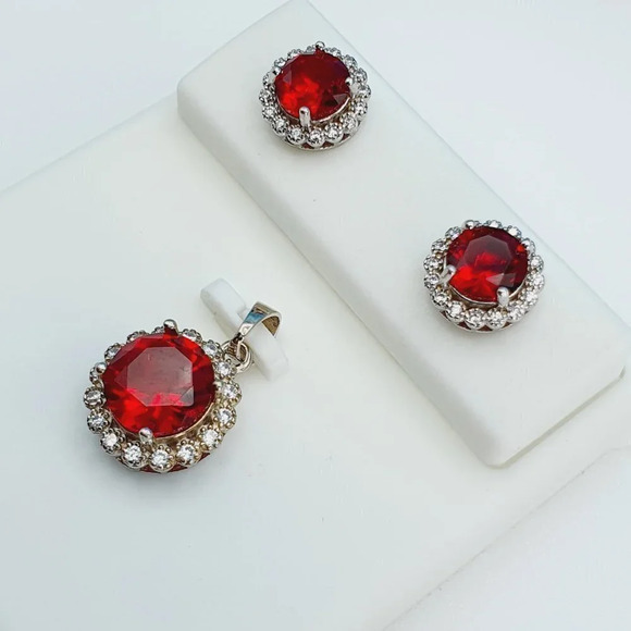 "925 Sterling Silver Cubic Zircon Jewelry Set, UU1P7A7035 - Picture 8 of 9